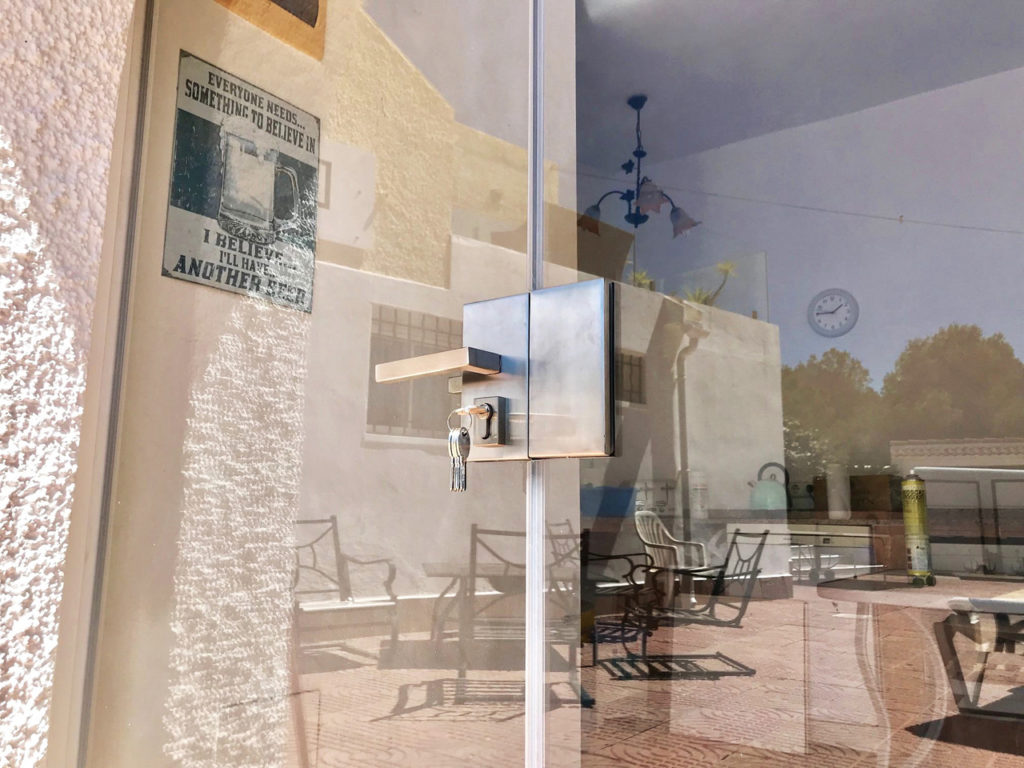 cerraduras para vidrio